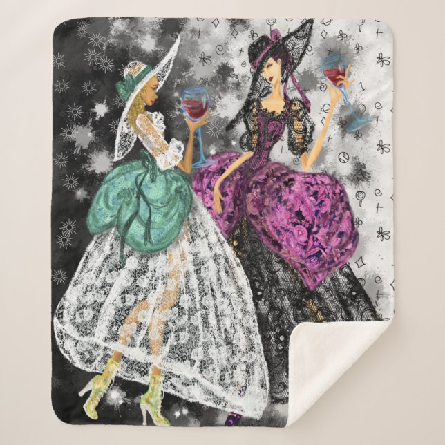 Modern Ladies Sherpa Blanket (Front)