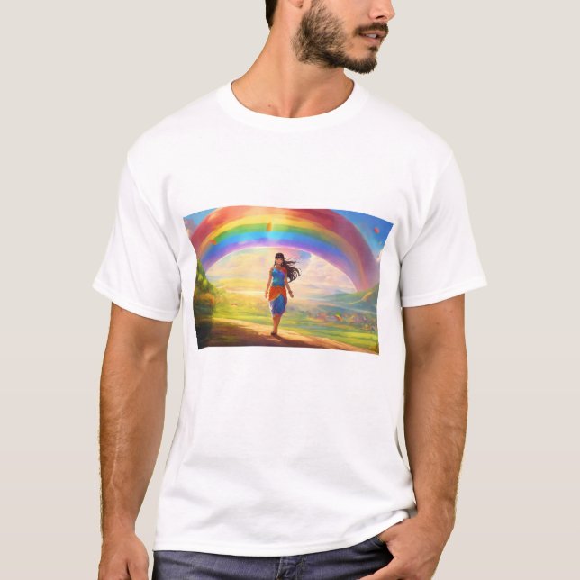Modern Lady Behind the Rainbow T-Shirt (Front)
