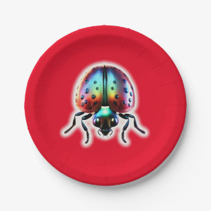 Modern Ladybug Paper Plate