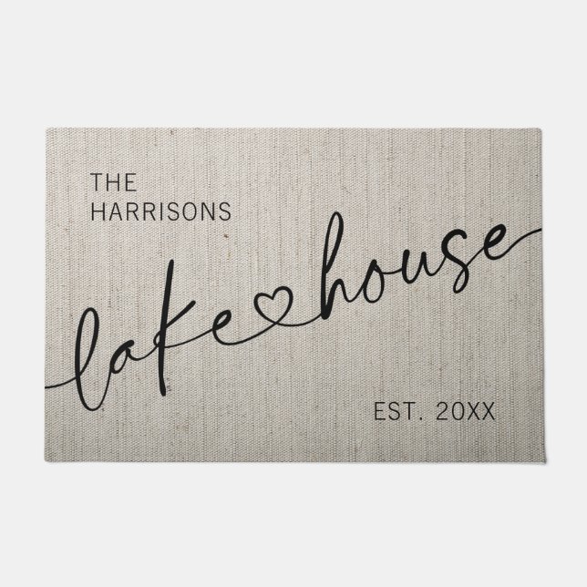 Modern Lake House Doormat (Front)