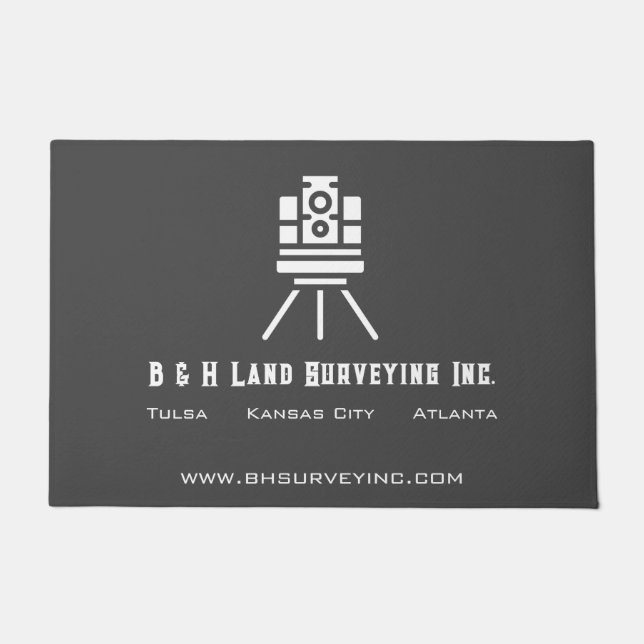 Modern Land Surveyor Business   Doormat (Front)