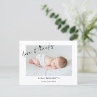 Modern Landscape Calligraphy Birth Announcement