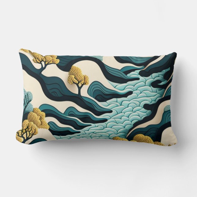 Modern Landscape Lumbar Cushion (Front)