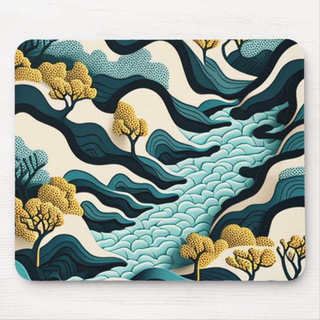 Modern Landscape Mouse Pad (Front)