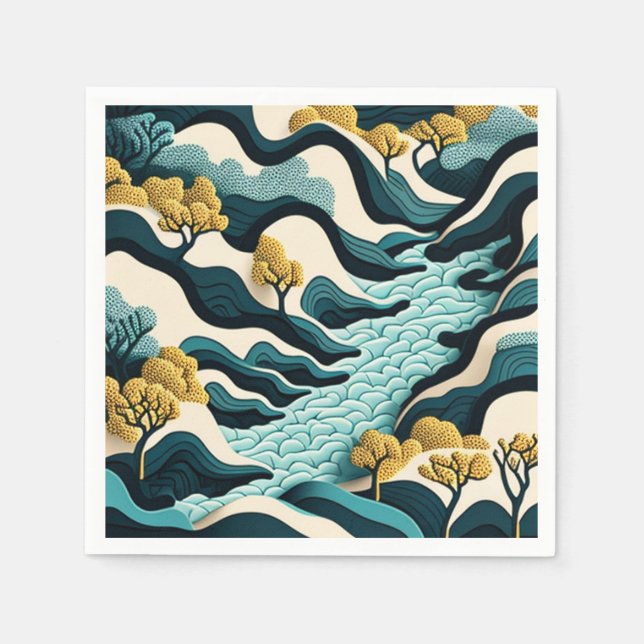 Modern Landscape Napkin (Front)