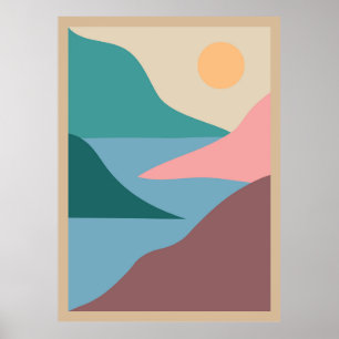 Modern landscape poster
