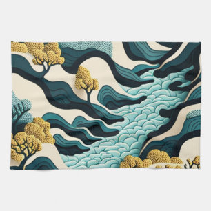 Modern Landscape Tea Towel
