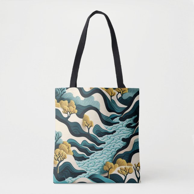 Modern Landscape Tote Bag (Front)
