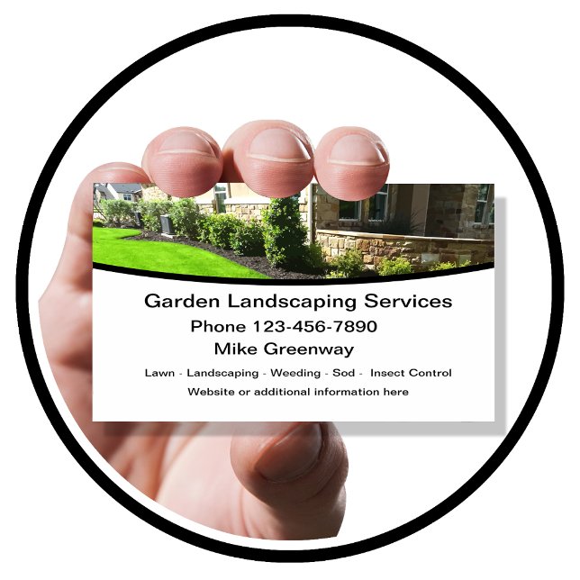 Modern Landscaper And Lawn Maintenance Business Card (Creator Uploaded)