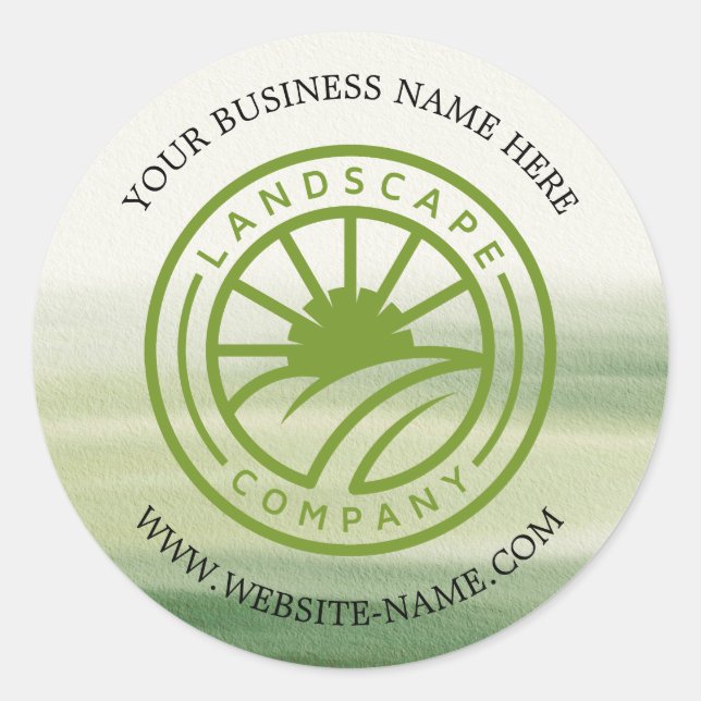 Modern Landscaping Logo Sticker  (Front)
