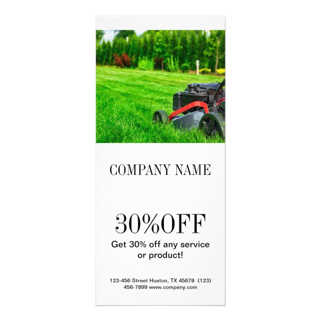 Modern Landscaping Rack Card | Handmade with love (Front)