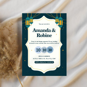 Modern Lantern Wedding Invitation