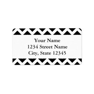 Modern Large Black Chevron Design w/ Custom Text Label