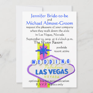 Modern Las Vegas Wedding Invitation