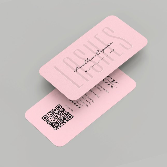 Modern Lash Lashes Beauty Salon Pink Monogram Business Card (Modern Lash Lashes Beauty Salon Pink Monogram Business Card
)
