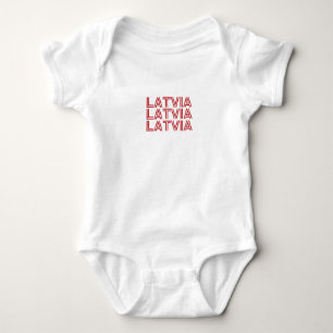 Modern Latvia latvian Flag Country Souvenir  Baby Bodysuit