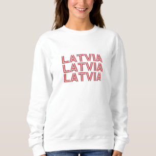 Modern Latvia latvian Flag Country Souvenir  Sweatshirt