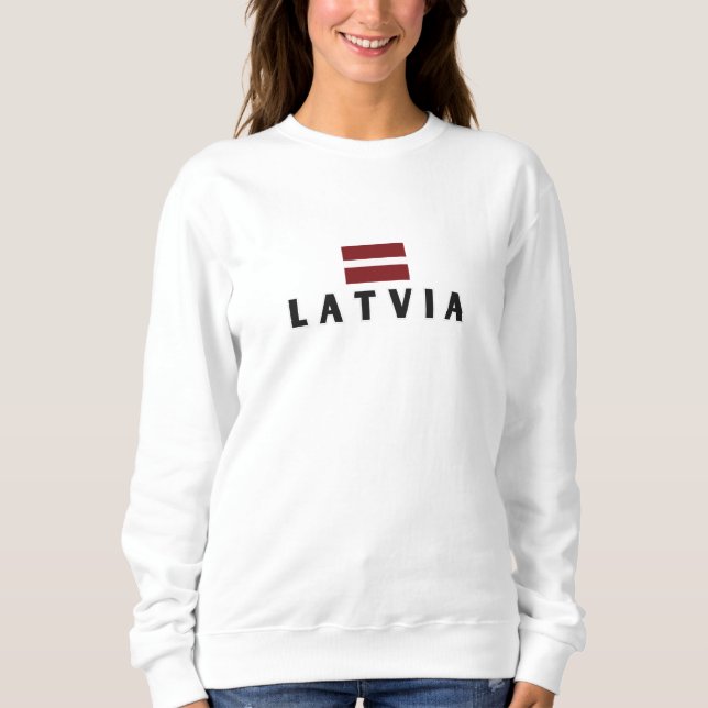 Modern Latvia latvian Flag Country Souvenir  Sweatshirt (Front)