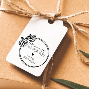Modern Laurel Circular Handmade Just For You Self-inking Stamp