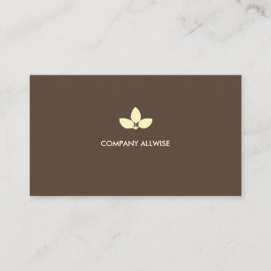 Modern Laurel Leaves on Brown Business Card