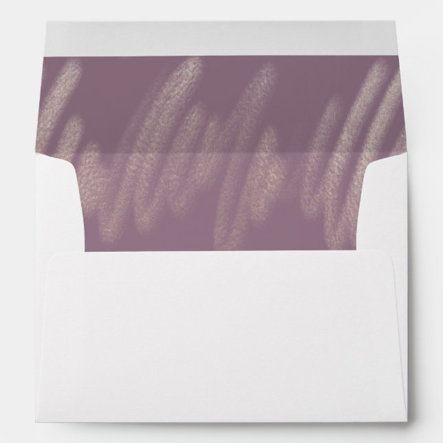 Modern Lavender Abstract Wedding Envelope Liner (Back (Bottom))