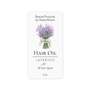 Modern Lavender Beauty Brand Hair Product Label