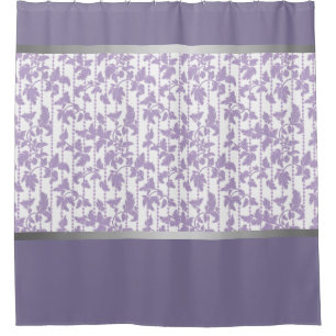 Modern Lavender Floral Abstract  Shower Curtain