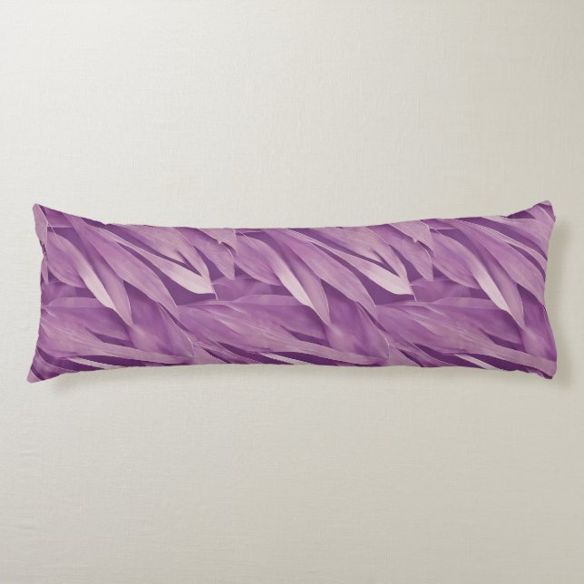 Modern Lavender Leaves Pattern Body Cushion (Front)
