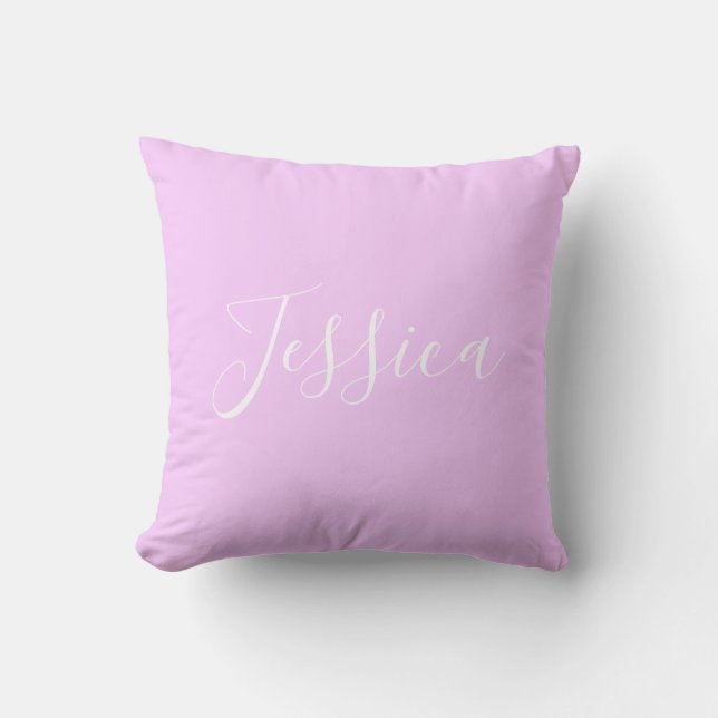 Modern Lavender Monogram Cushion (Front)