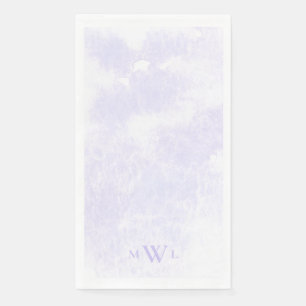 Modern Lavender Monogram Splash Wedding Napkin