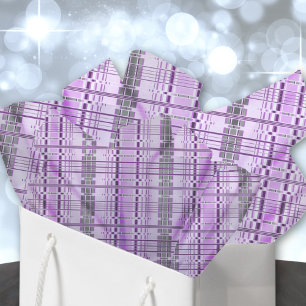 Modern Lavender Pattern Stripes Tissue Paper