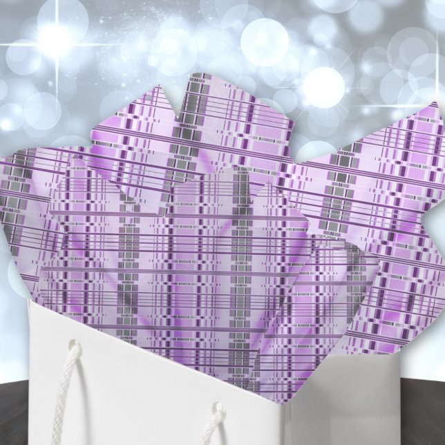 Modern Lavender Pattern Stripes Tissue Paper (Creator Uploaded)