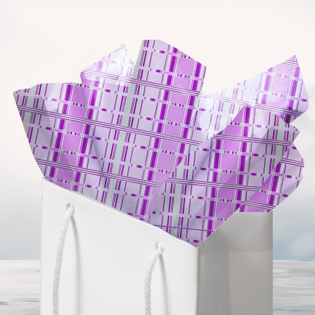 Modern Lavender Pink Pattern Stripes Tissue Paper (Creator Uploaded)