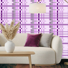 Modern Lavender Purple Geometric Pattern Wallpaper