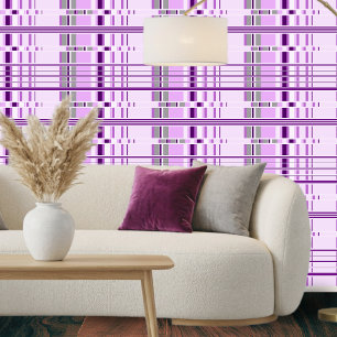 Modern Lavender Purple Geometric Pattern Wallpaper