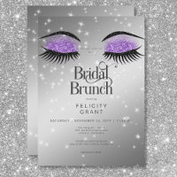 Modern Lavender Purple Glam Eyes Bridal Brunch