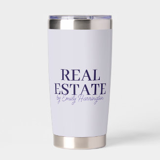 Modern Lavender Real Estate Agent Insulated Tumbler