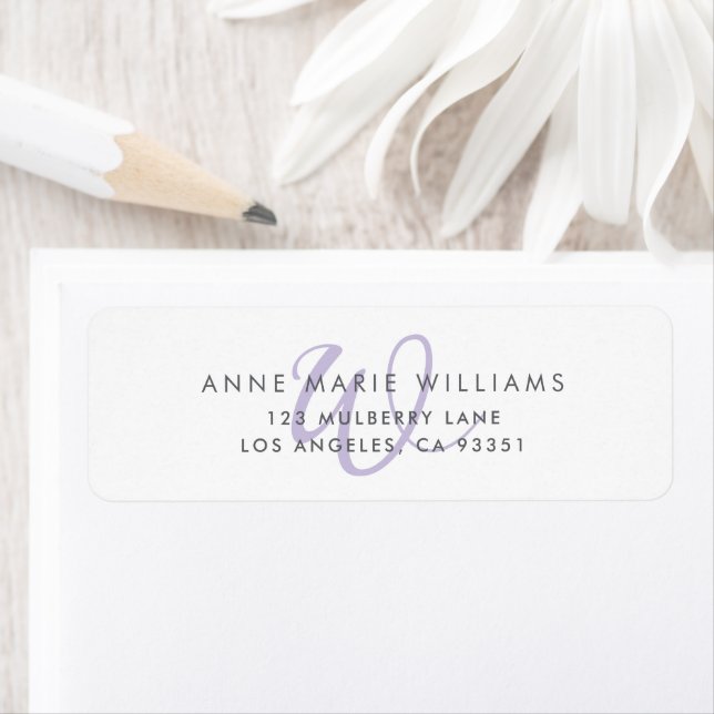 Modern Lavender Script Monogram (Insitu)