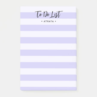Modern Lavender Striped, To Do List Post-It Notes