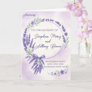 Modern Lavender Typography Engagement Party Invite