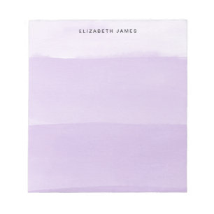 Modern Lavender Watercolor Layered Ombre Notepad