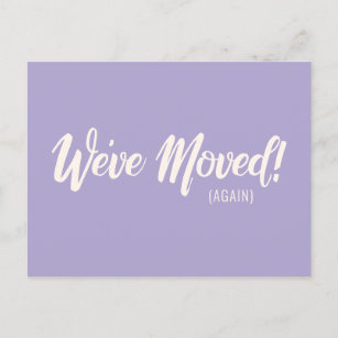 Modern Lavender We've Moved Moving Announcement Postcard
