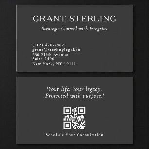 Modern Law Firm QR Code Business Card