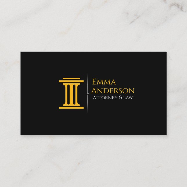 Modern Law & Justice Business Card | Attorney  (Front)