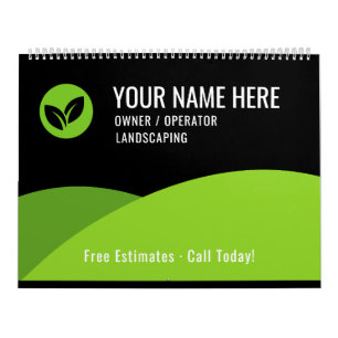 Modern Lawn Care Landscaping Business Calendar