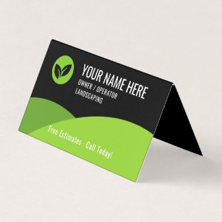 Modern Lawn Care Landscaping Business Card