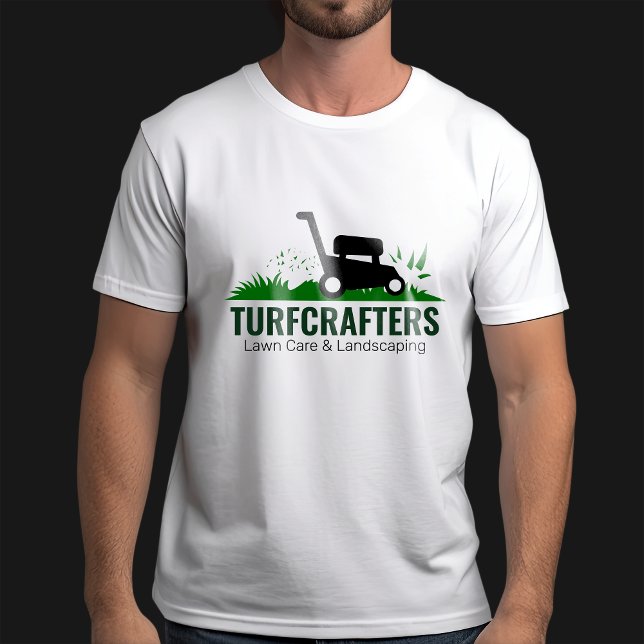Modern Lawn Care Landscaping Mowing Service T-Shirt (Creator Uploaded)