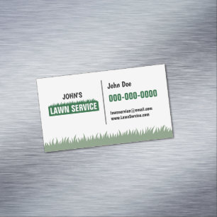 Modern Lawn Service Magnetic Profile Card