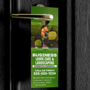 Modern Lawncare & Landscaping Lawn care mowing Door Hanger
