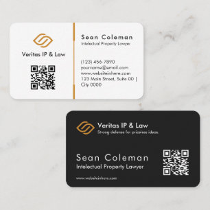 Modern Lawyer Intellectual Professional Sleek Bold Business Card